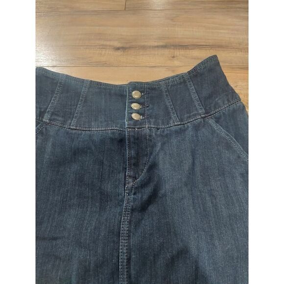 Express Mini Denim Skirt High Waist 6 - Picture 2 of 12